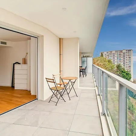 Sun Paradise -stylish Flat-rooftop Pool Access-monaco View * 보솔레이